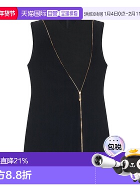 香港直邮Versace 黑色ENVERS拉链连衣裙 A87073A224249A1008