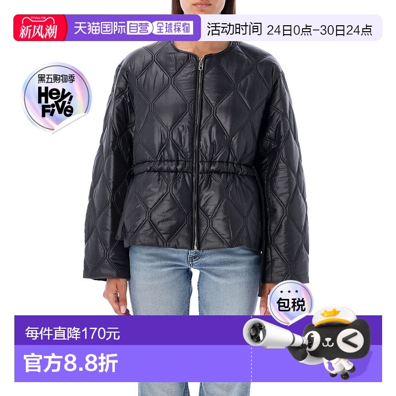 1h可退 香港直邮GANNI 女士外套 F80636632099 AW2023 黑色 GANNI