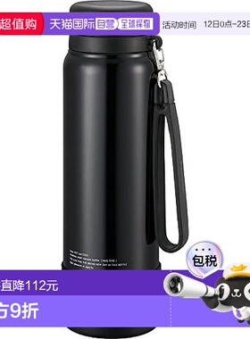 【日本直邮】The peacock孔雀 保温保冷水壶1L 黑色 AKD-RS100 B