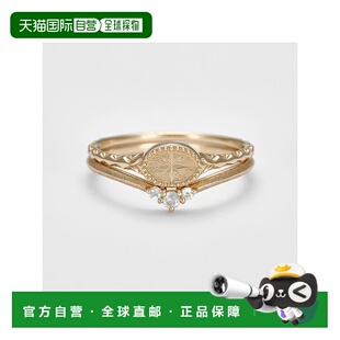 日本直邮日潮 阿卡朵WEB限定K10拉长石组合戒指 agete