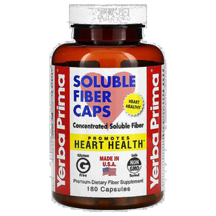 香港直发Yerba Prima可溶性纤维膳食补充剂无麸质随餐服用180粒