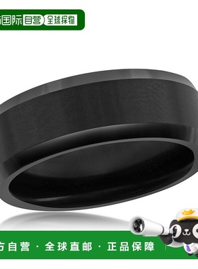 自营blackjackBACKJACK 拉丝和抛光黑色 8 毫米钨环 - 黑色 美国