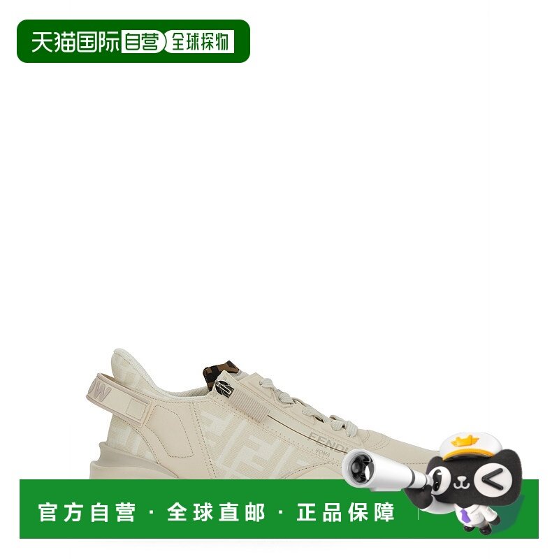 香港直邮FENDI 女士运动鞋 8E8035AJZHF1HGQ CO 白色 Flow Sneake