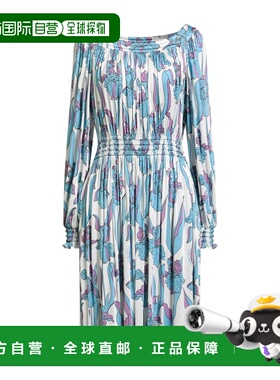 1h可退 香港直邮moschino 女士 中长连衣裙 blue蓝色 舒适时尚