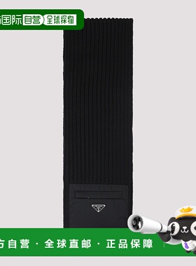 香港直邮PRADA 男士围巾 2FS1061WTOF0002 AW2025 黑色 SCARF
