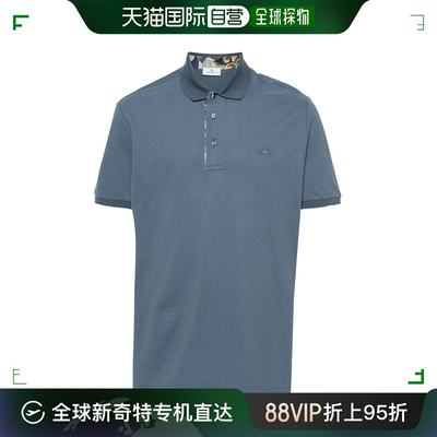 香港直邮潮奢 Etro 艾特罗 男士 and Polos T恤蓝色POLO衫 MRMD00