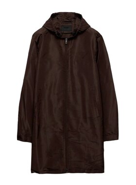 PRADA 男士外套 SGC782B03SOOOF0192 SS2025 黑色 连帽派克大衣