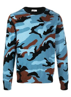 VALENTINO 男士针织毛衣 TV0KC00F2E349U AW2020 蓝色