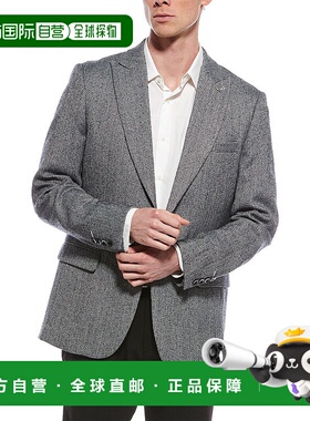 自营Scotch & Soda Herringbone Sportscoat - gray 美国奥莱直发