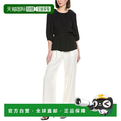 自营 STAUD Arlo上衣-黑色 美国奥莱直发泡泡袖