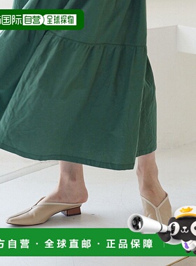 日本直邮KOBE LETTUCE 拼接拖鞋 [I2333] 黑色