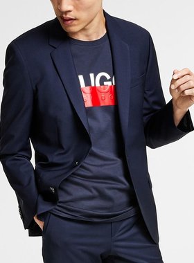 HUGO|男士修身 Superflex 弹力纯色西装夹克