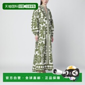 香港直邮潮奢 Palermo FARM 1h可退 RIO 女士 绿色印花连衣裙 344