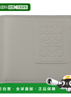 日本直邮LOEWE 男士双折钱包 带零钱包 灰色 c565501x03 6579