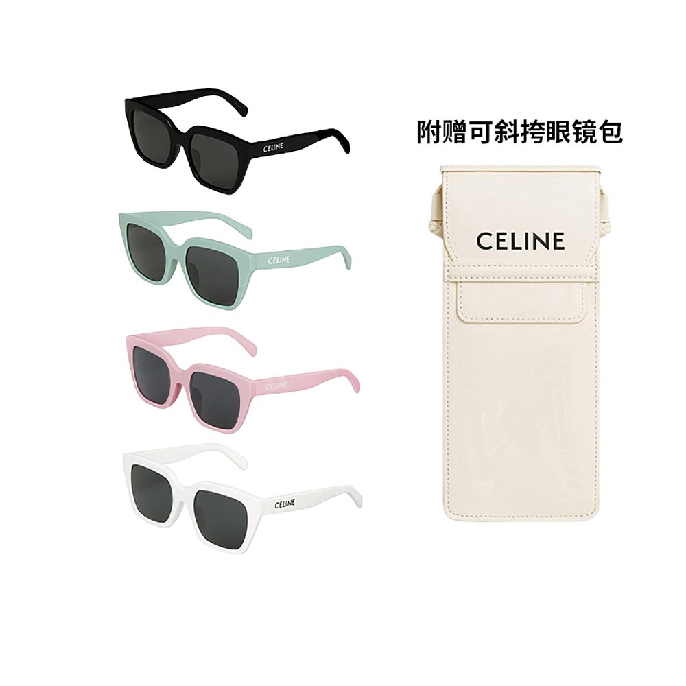 欧洲直邮CELINE赛琳MONOCHROMS 03系列百搭镜架方形太阳镜墨镜图片