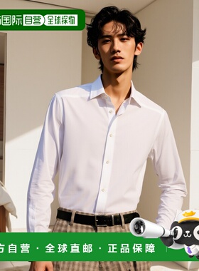香港直发LORO PIANA诺悠翩雅男士白色翻领长袖衬衫简约FAL6123