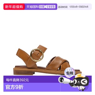 1h可退 香港直邮See By Chloe Lyna交叉带平底凉鞋 SB36031A13081