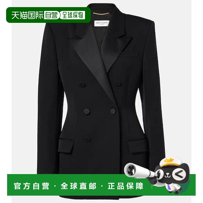 1h可退 香港直邮Saint Laurent 圣罗兰 女士 de poudre 羊毛粒纹