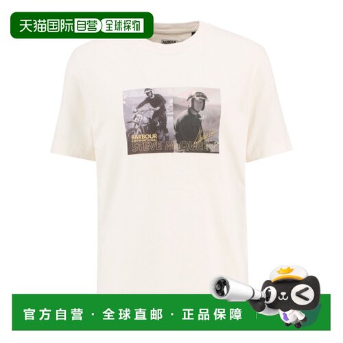 1h可退 香港直邮Barbour 男士T恤 MTS1585WH32 SS2026 白色 Helle
