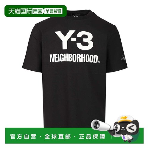 香港直邮Y-3 男士T恤 JW6999 AW2025 黑色 LOGO 男装T恤