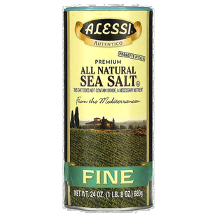 香港直邮Alessi,优质全天然海盐,精炼,24 盎司(680 克)矿物