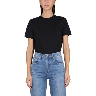 TORY BURCH 女士衬衫 151125001 AW2023 黑色 CREWNECK T-SHIRT