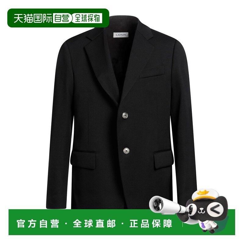 1h可退 香港直邮潮奢 Lanvin 朗雯 男士 西装外套 black黑色 舒适,男装,商务正装西服,淘宝优惠券,粉丝福利购,淘宝优惠卷