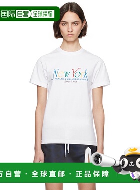 1h可退 香港直邮潮奢 SPORTY & RICH 女士 白色 NY 94 T 恤 TO043