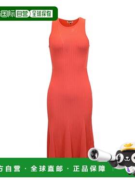 自营 Jason Wu珊瑚粘胶针织无袖长裙-橙色 美国奥莱直发连衣裙