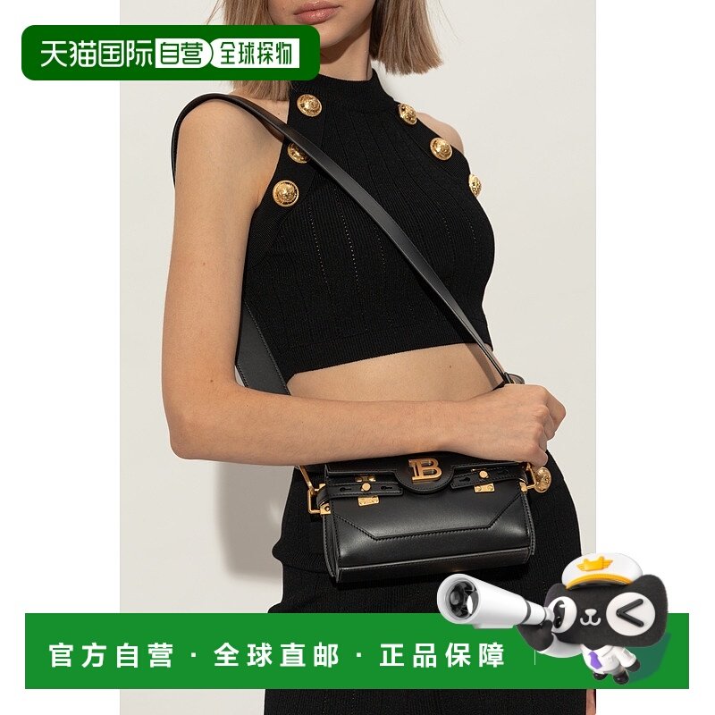 香港直邮BALMAIN 女士斜挎包 EN1AE742LAVE0PA SS2025 黑色