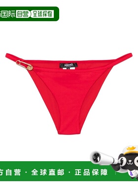 1h可退 香港直邮潮奢 versace 范思哲 女士 红色 Safety Pin 比基