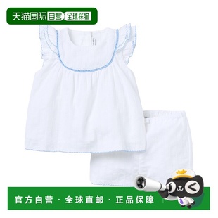 白色 自营 jackJanie和Jack纹理褶边搭配套装 and 美国奥莱 janie