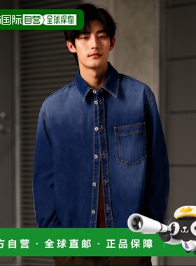 香港直邮GIVENCHY 男士衬衫 BM615W516L401 AW2025 蓝色