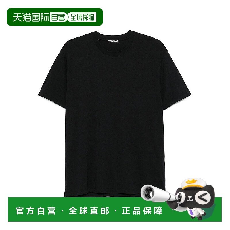 香港直邮TOM FORD 男士T恤 JMT012JCS004LB999 AW2025 黑色