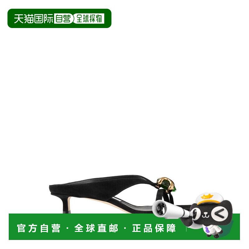 1h可退 香港直邮Jimmy Choo 周仰杰 女士 JIMMY CHOO 黑色凉鞋 EM