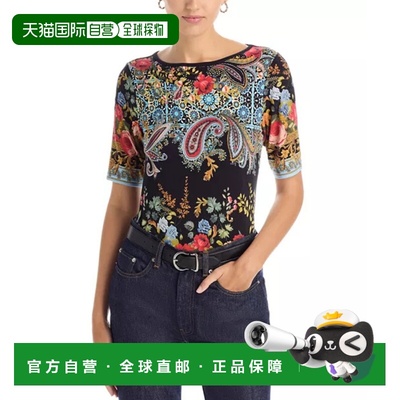 自营Johnny Was Women's The Janie Favorite Boatneck Tee, Leto