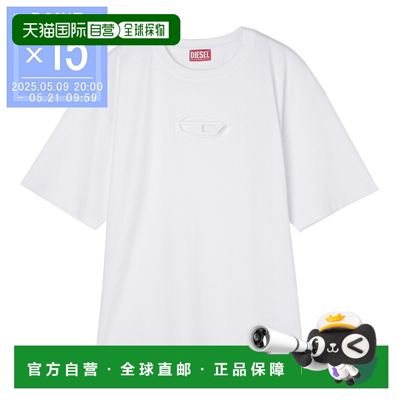 日本直邮DIESEL 圆领 T 恤白色男士女士 t boxt od a15180 0niax