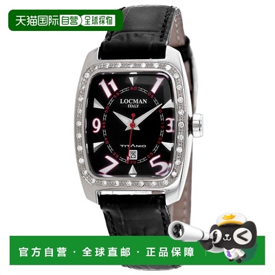 自营Locman女式Titanio黑色表盘手表-黑色 美国奥莱直发满天星