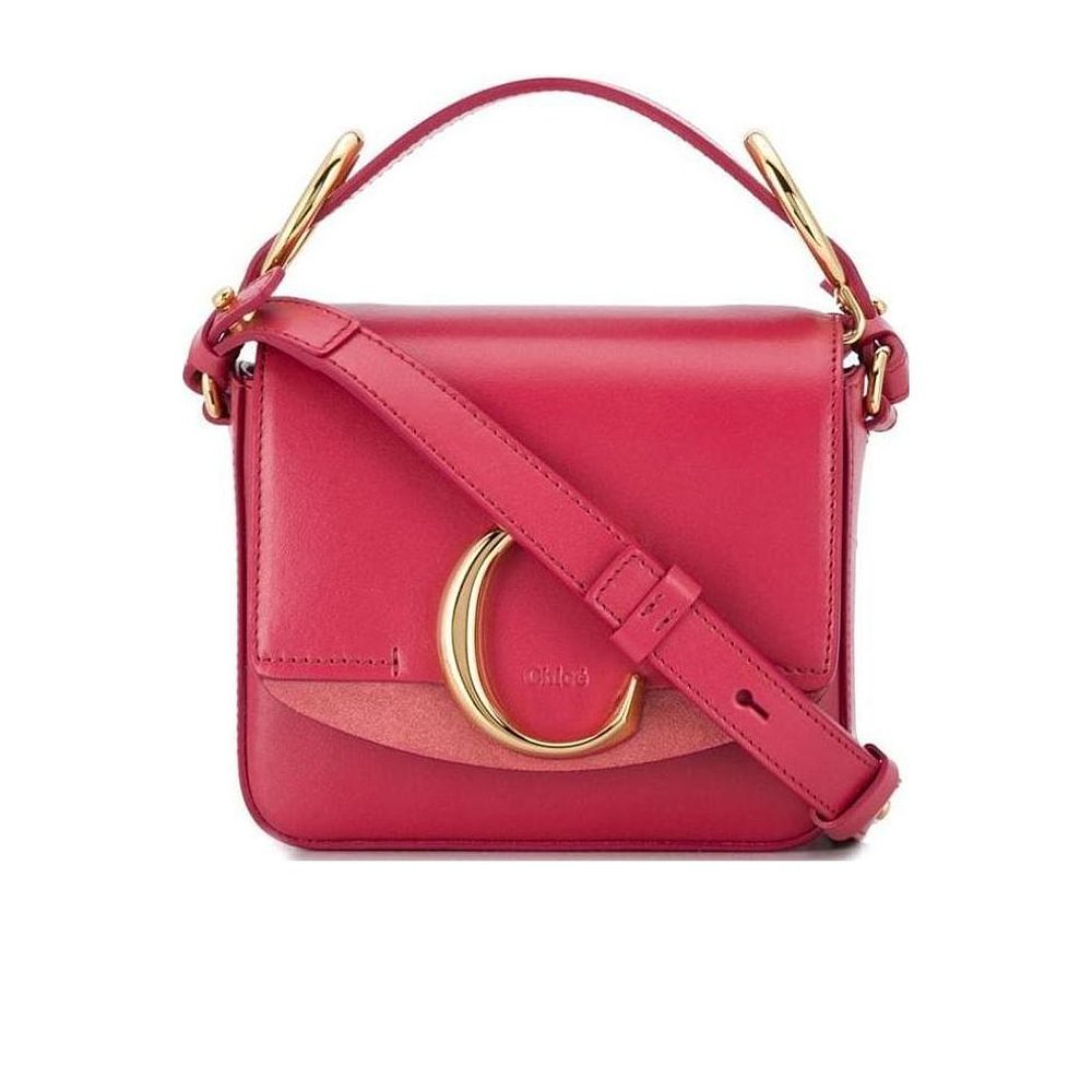 CHLOÉ 女士斜挎包 C19US193A376AM AW2023 红色 迷你C标单肩包