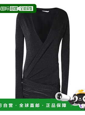 香港直邮Red Valentino 交叉V领长袖连衣裙 PS24RO0019