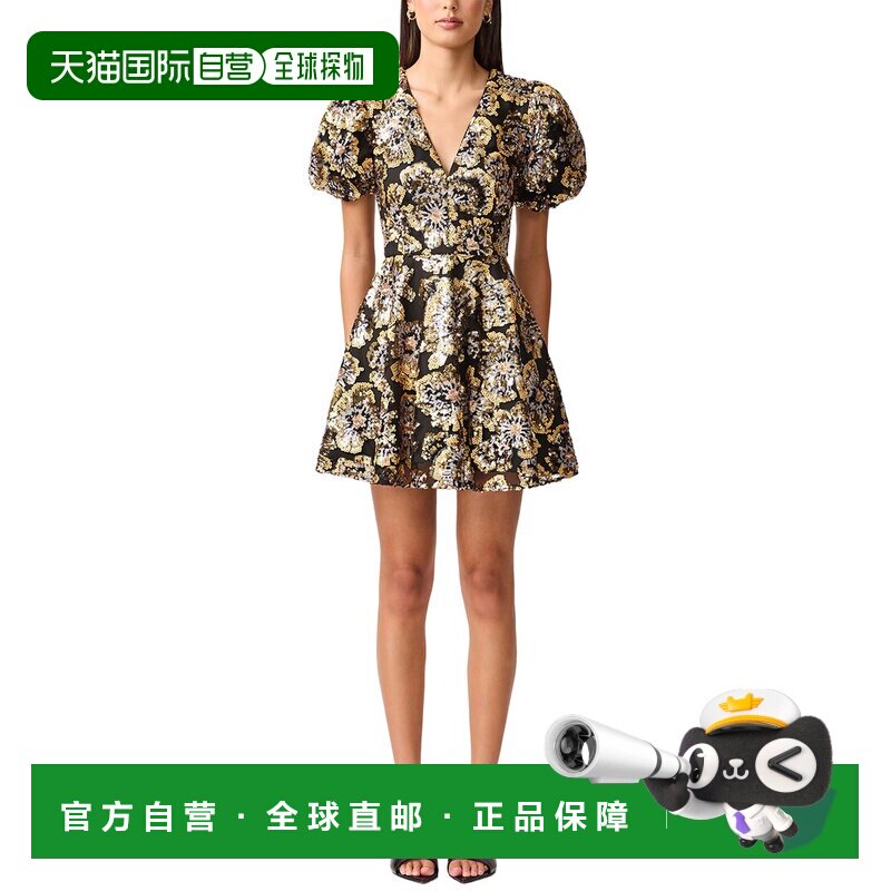 自营ELLIATT Celeste Mini Dress - black 美国奥莱直发连衣裙图片