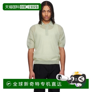 A25S Knit 男士 绿色 Kid 香港直邮AURALEE Polo Sheer Mohair 衫