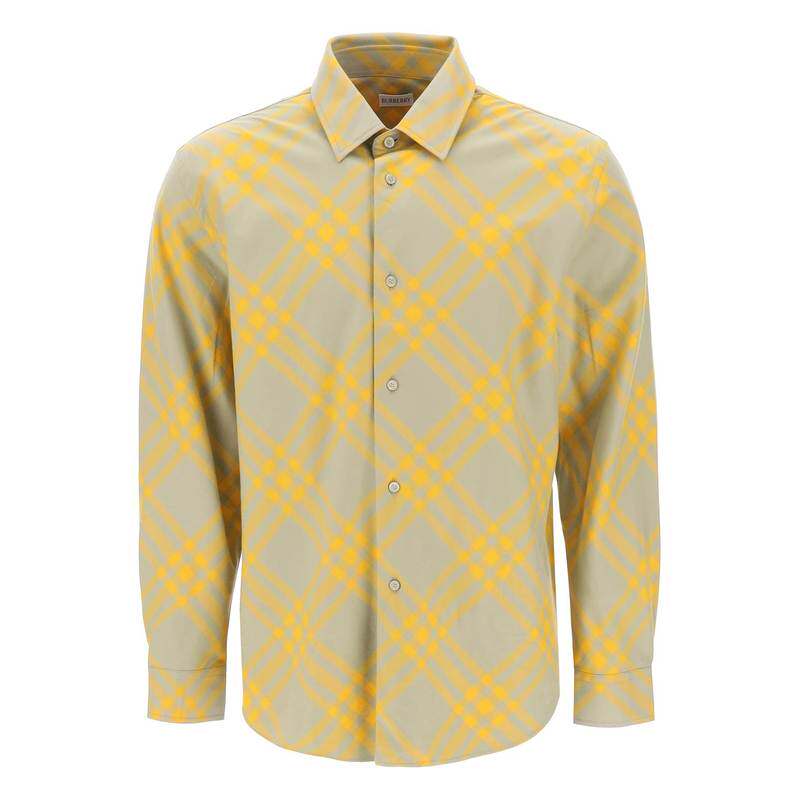 BURBERRY 男士T恤 8079165B7363 AW2023 黄色 Hunter Check Shirt