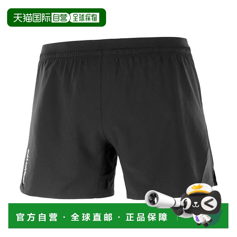 自营欧洲直邮Salomon萨洛蒙 CROSS RUN男士黑色短裤新款