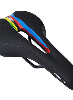 日本直邮GORIX 低反弹自行车鞍座 加厚软垫  GX-C19 黑色×彩虹色