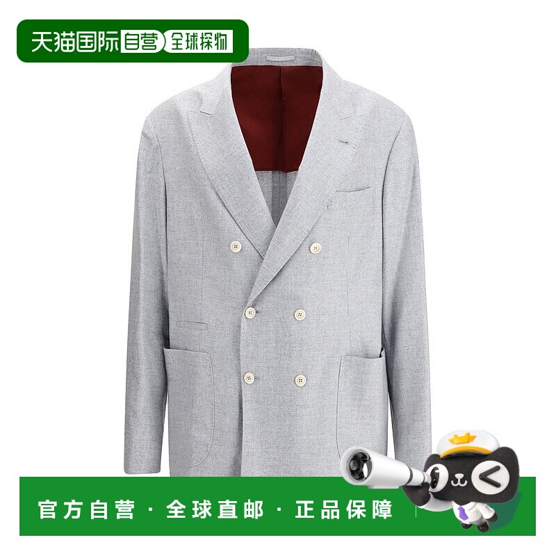 香港直邮Brunello Cucinelli 布内罗 古奇拉利 男士 双排扣西装外