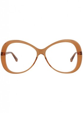 Chloé 圆框生物醋酸纤维光学镜架 橙色 橙色 透明