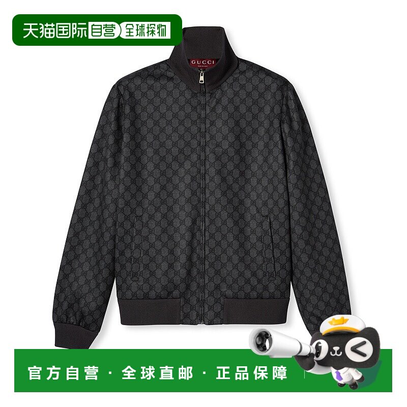 香港直邮Gucci 古驰 女士 印花平纹针织拉链卫衣 837678XJHF0