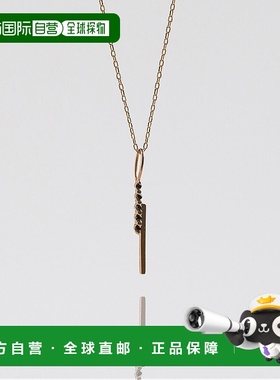 1h可退 日本直邮cui-cui 女装 黑色钻石项链 K10YG 2025冬季系列