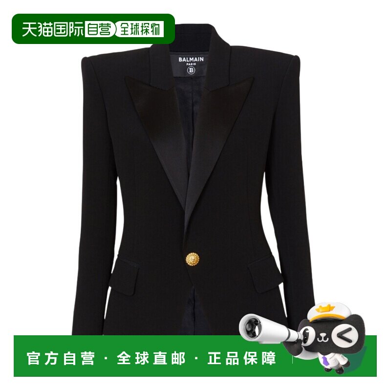 香港直邮奢淘 Balmain 单粒扣西装外套 女 CF0SE059MB01